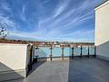 Exklusive 4-Zi.-DG-Wohnung mit 3 Terrassen und zwei TG-Plätzen in Aschheim - Ausblick von der Terrasse Richtung Nordwest