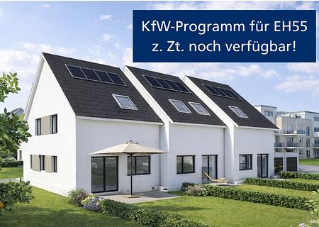 Neubau-Reihenendhaus in Rodgau-Dudenhofen – Effizienzhaus 55 mit Garten, Spitzboden & Ausbauoption - Ansicht