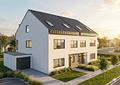 Ffm - Kalbach - Moderne Doppelhaushälfte als geschlossener Rohbau! - Straßenansicht