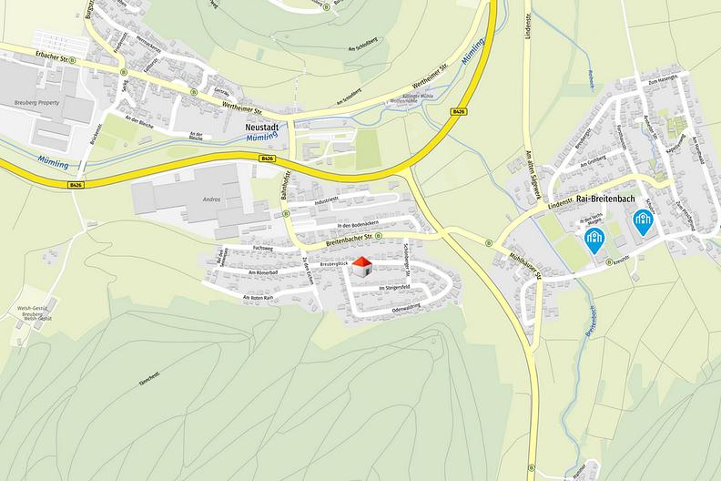 Exklusives Familienparadies mit Panoramablick auf die Burg Breuberg! - Lageplan