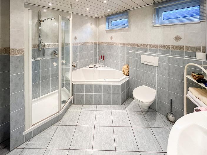 Großzügiges Zweifamilienhaus in traumhafter Südwestausrichtung - vielfältige Nutzungsmöglichkeiten - modernes Duschbad (UG)