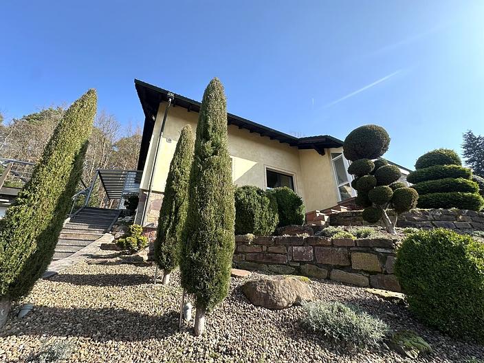 Wohnen inmitten der Natur–Hochwertiges Einfamilienhaus mit großem Grundstück in ruhiger Waldrandlage - Frontansicht