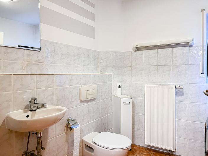 Einziehen statt sanieren – Wohnhaus mit Nebengebäude, Hof und PV-Anlage - EG_Badezimmer_Hauswirtschaftsraum