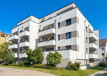 Moderne 3-Zimmer-Wohnung mit Balkon und guter Ausstattung in zentraler Lage von Darmstadt! - Gartenansicht