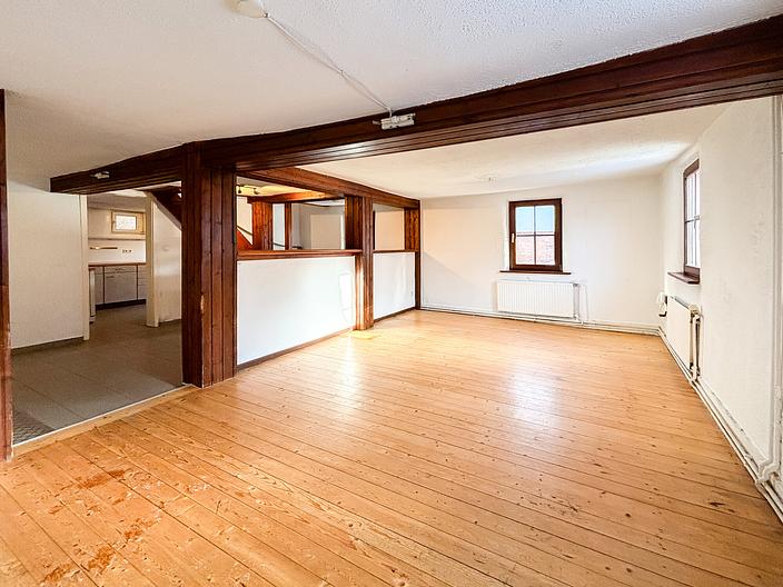 Charmantes Fachwerkhaus mit historischem Flair – gemütliches Wohnen in Groß-Bieberau! - Wohnzimmer EG