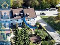 Renovierungsbedürftiges Reiheneckhaus mit großem Garten in Perlach - Luftbild des Reiheneckhauses
