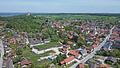 Baufeld für Doppelhaus oder Mehrfamilienhaus in zentraler Lage von Andechs - Luftbildaufnahme mit Blick Nordosten
