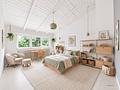 Besonderes Architektenhaus mit Einliegerwohnung und traumhaftem Terrassenausblick ins Grüne - Kinderzimmer (KI-generiert)