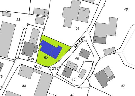 Verschiedene Baugrundstücke - Lageplan farbig Flur-Nr. 52 - Ausschnitt