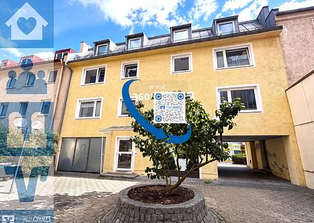 Urban wohnen, ruhig leben: Bezugsfertige 1,5-Zimmer-Wohnung in zweiter Reihe der Maxvorstadt - Außenansicht des Mehrfamilienhauses mit geschütztem Innenhof