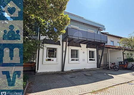 Attraktive Büro- oder Praxisfläche in Oberschleißheim - Außenansicht des Wohn- und Geschäftshauses 