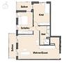 barrierefreie, altersgerechte Neubauwohnung im 1. Obergeschoss - Grundriss 