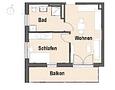 barrierefreie, altersgerechte Neubauwohnung im 1. Obergeschoss - Grundriss 